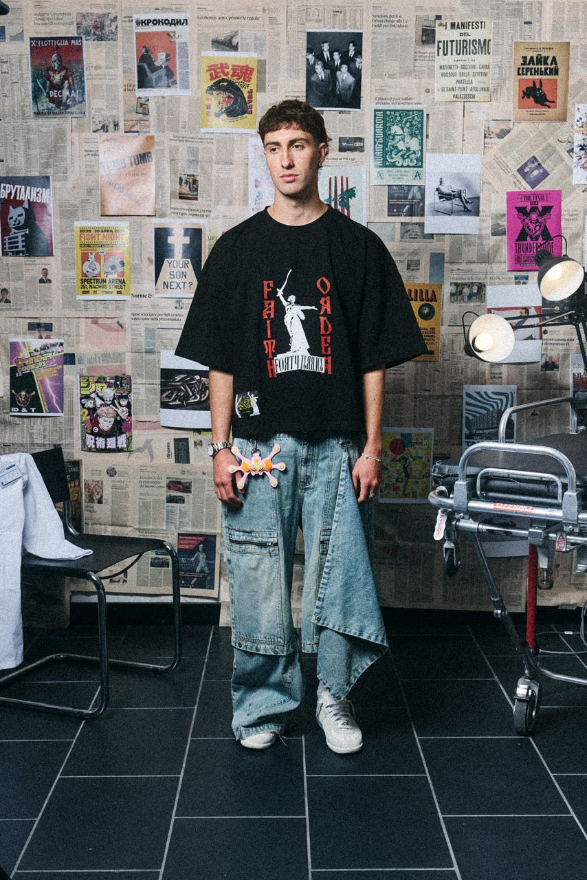 MOTHERLAND SQUARE TEE BLACK
