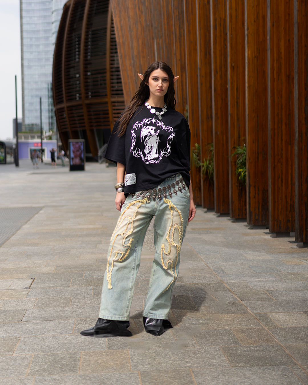 LITVRGIA SQUARE TEE BLACK