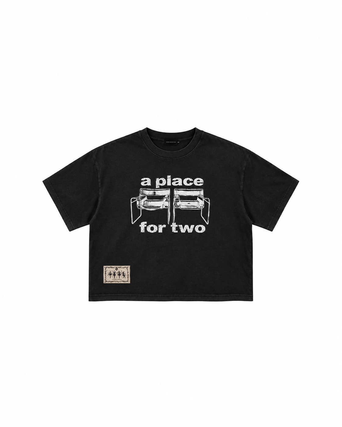 A PLACE FOR TWO SQUARE TEE BLACK