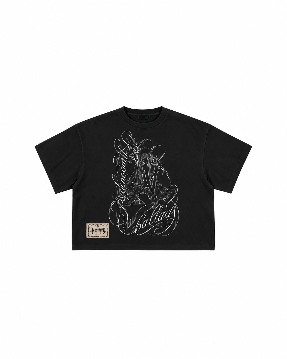 BALLERINA SQUARE TEE BLACK