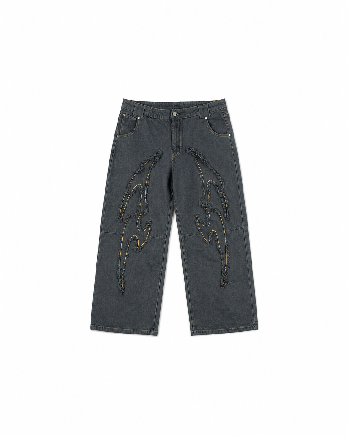 DYED NEO-TRIBAL BAGGY DENIM PANT