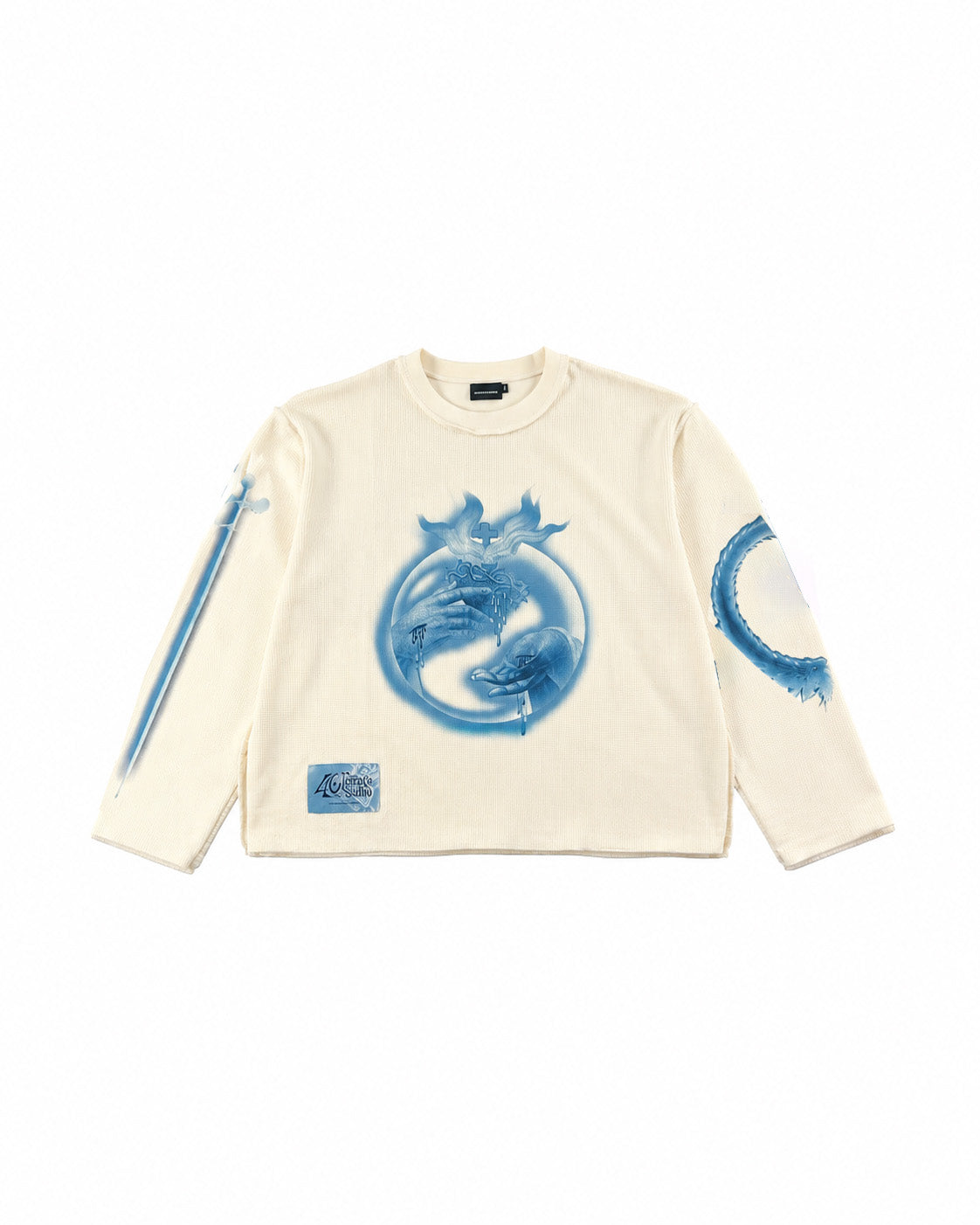 SACRE COEUR waffle thermal L/S Crewneck