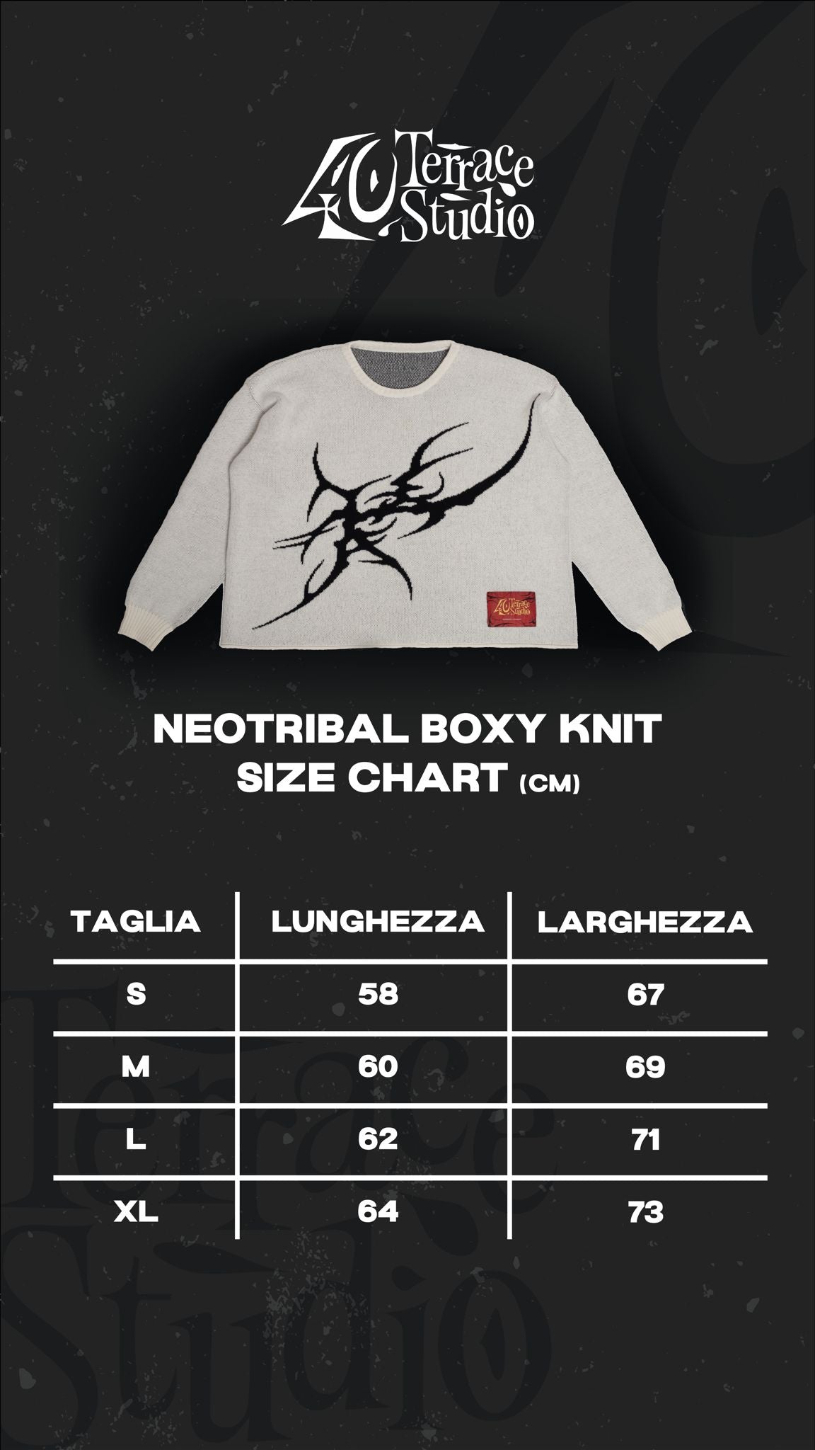 NEO-TRIBAL BOXY KNIT BLACK