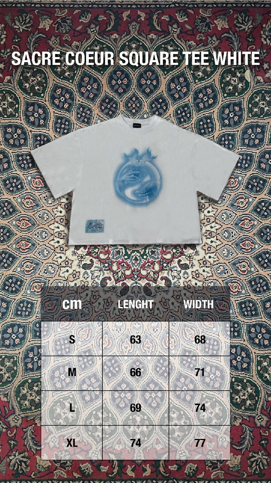 SACRE COEUR SQUARE TEE WHITE