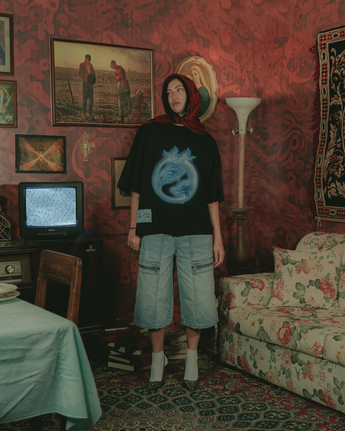 SACRE COEUR SQUARE TEE BLACK