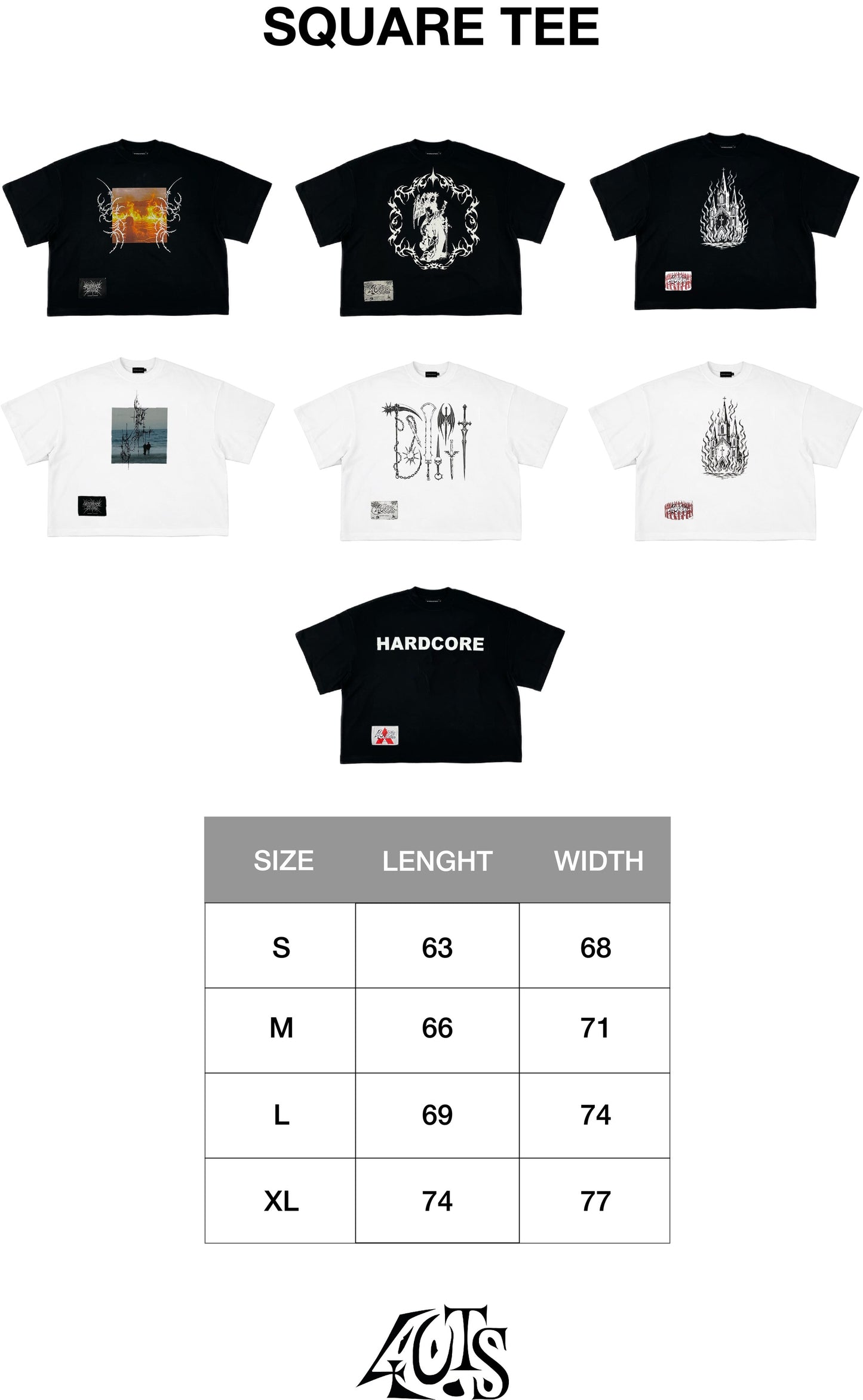 BURNING CHURCH SQUARE TEE WHITE