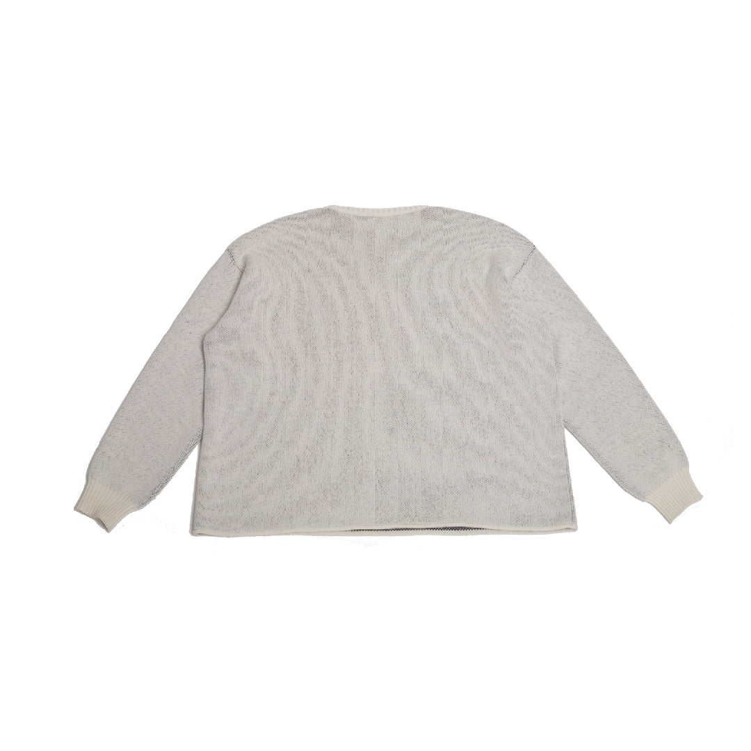 NEO-TRIBAL BOXY KNIT WHITE