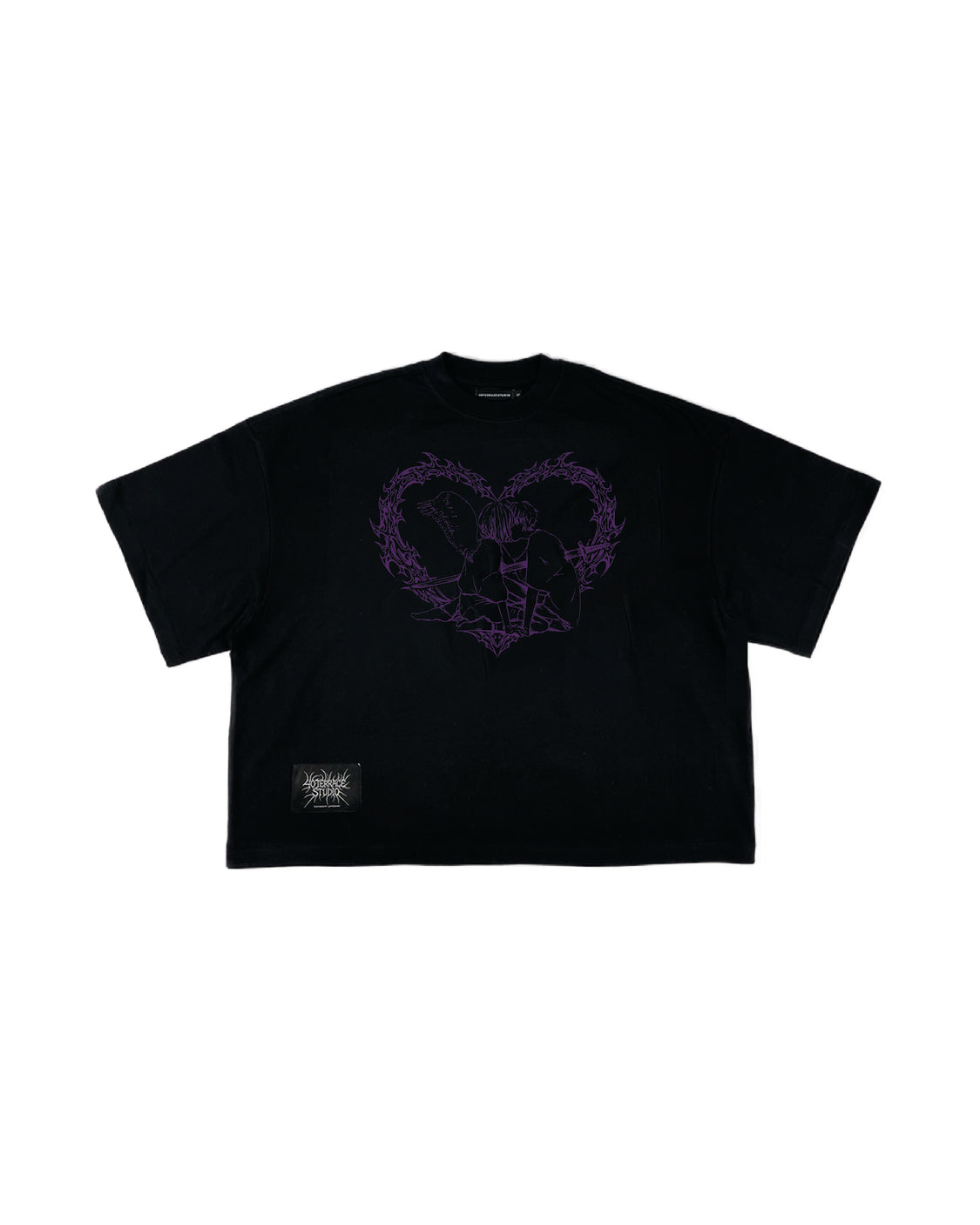CRY FOR ME SQUARE TEE purple black