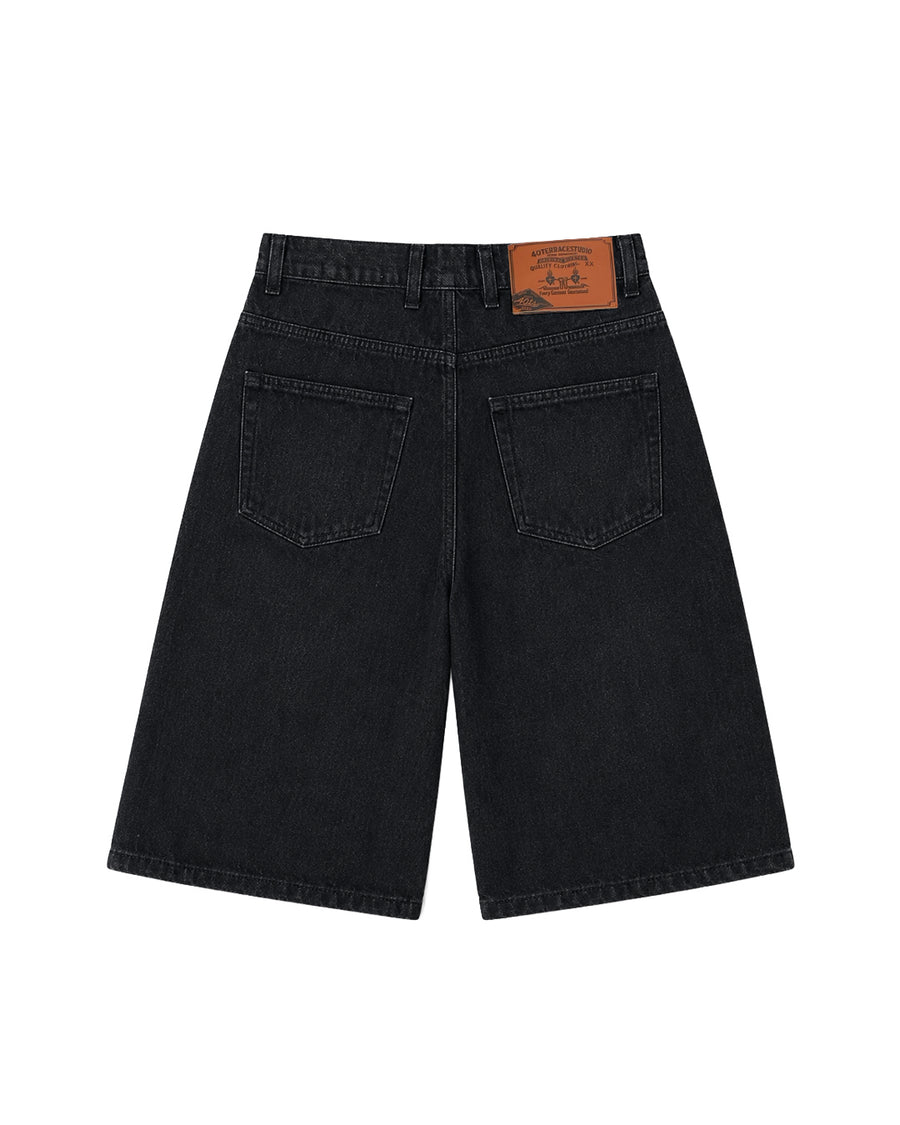 NOSTALGHIA DISTRESSED DENIM JORTS