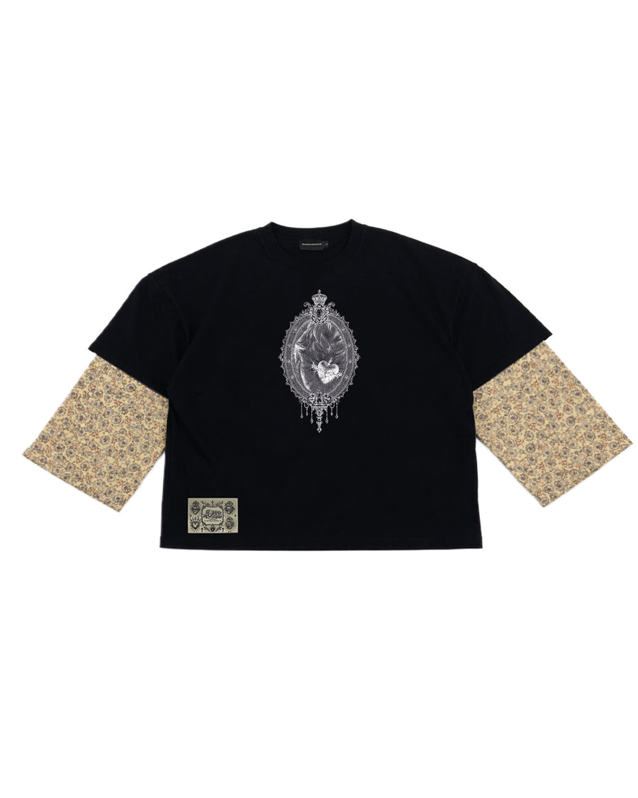 1+1=1 FLOWERED SQUARE DOUBLE SLEEVE