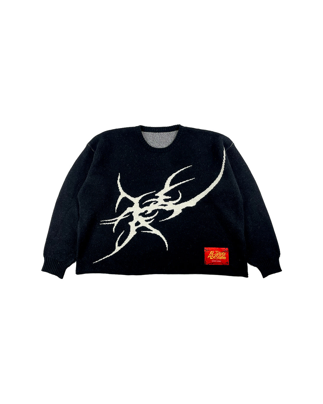 NEO-TRIBAL BOXY KNIT BLACK