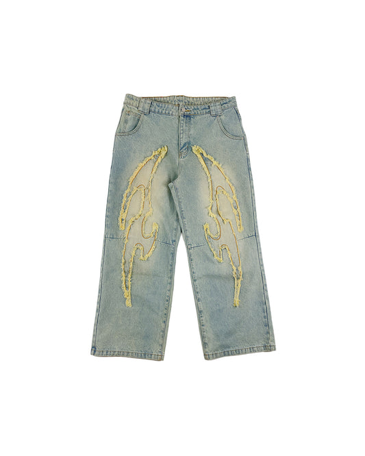 NEO-TRIBAL BAGGY DENIM PANT