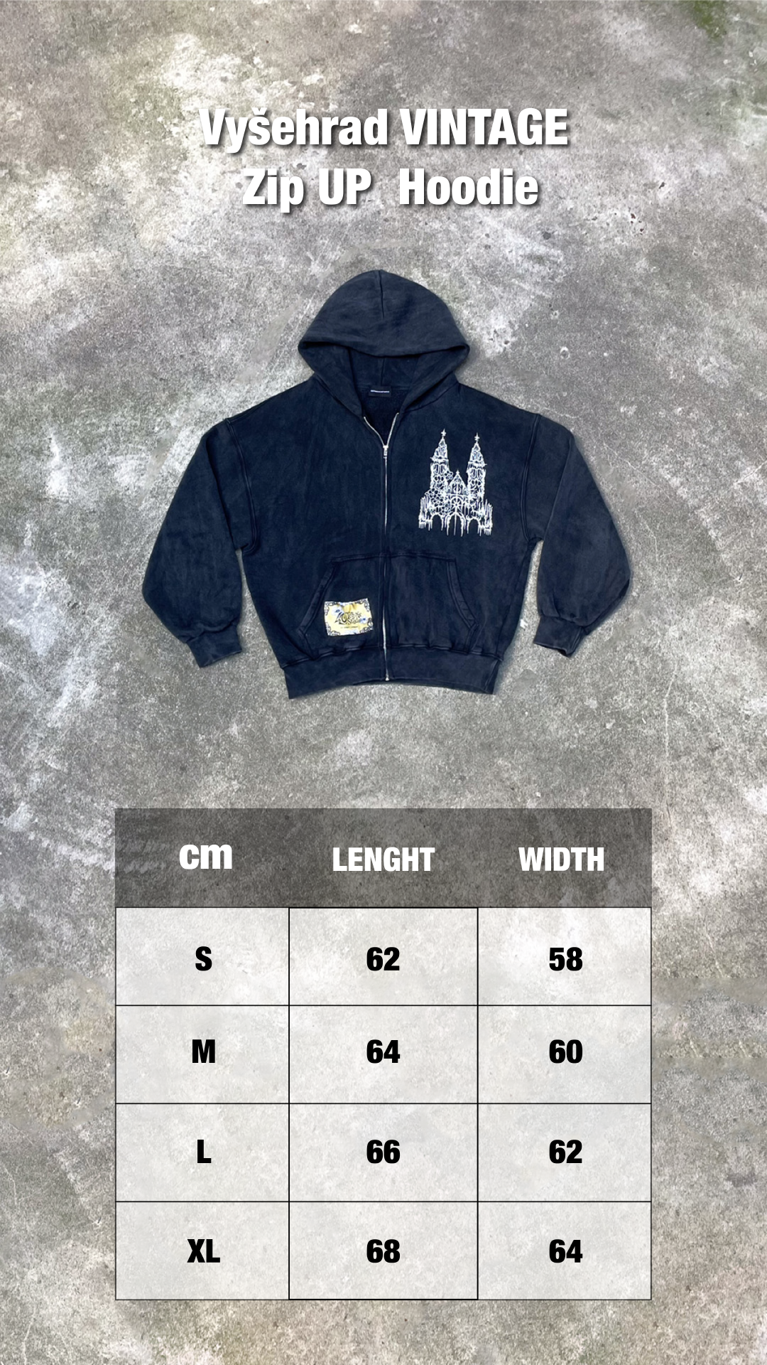 Vyšehrad VINTAGE Zip UP  Hoodie